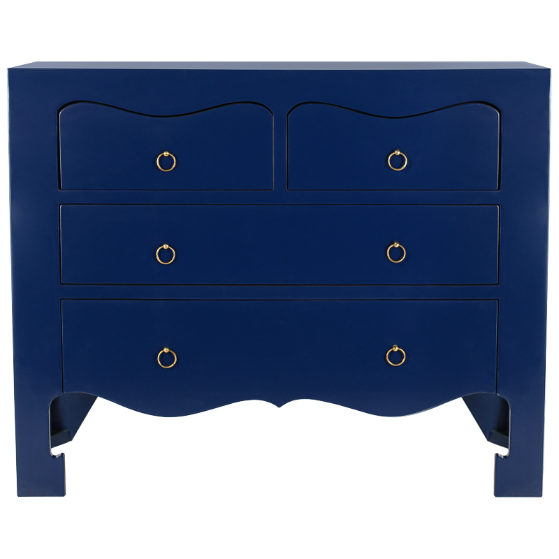 Комод темно-синий L.XV CHEST OF DRAWERS deep blue Темно-синий Золотой в Перми | Loft Concept 