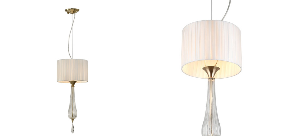 Подвесной светильник Fluff Brass с Абажуром Подвесной светильник Fluff Brass с Абажуром - Loft-Concept в Перми