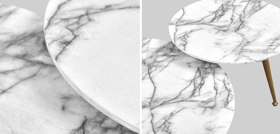 Комплект из двух столов Marble & Brass Комплект из двух столов Marble & Brass - Loft-Concept в Перми