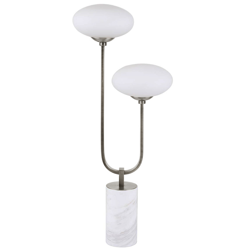 Oval Balls Mushrooms Table Lamp Silver Серебряный Прозрачный белый Oval Balls Mushrooms Table Lamp Silver Серебряный Прозрачный белый в Перми | Loft Concept
