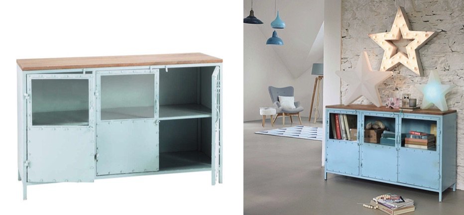 Буфет в стиле Лофт Industrial Rust Blue Chest Голубой Буфет в стиле Лофт Industrial Rust Blue Chest Голубой - Loft-Concept в Перми