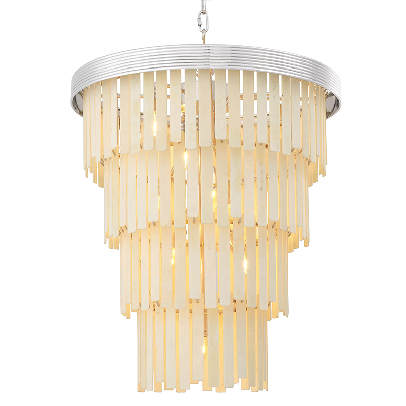 Люстра Eichholtz Chandelier Arizona L Nickel Никель ivory ( слоновая кость ) в Перми | Loft Concept 