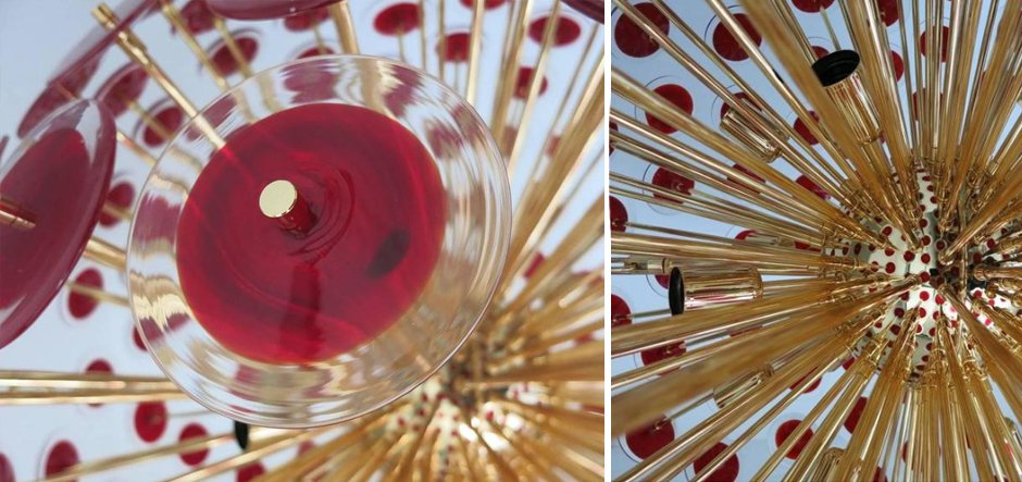 Murano Red Disco Glass Sputnik Chandelier Vistosi Murano Red Disco Glass Sputnik Chandelier Vistosi - Loft-Concept в Перми