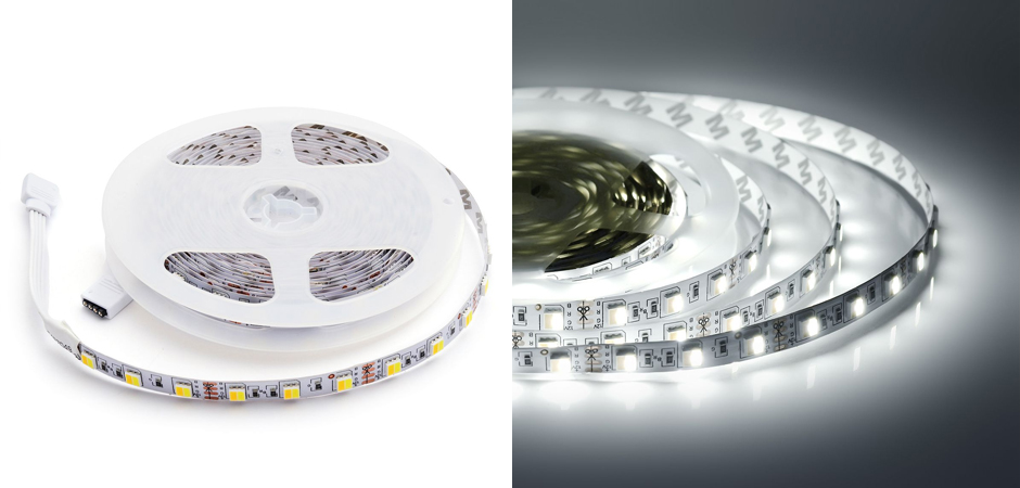 Комплект светодиодной ленты 14,4W/m 60LED/m 5050SMD теплый белый/холодный белый 2,5M Комплект светодиодной ленты 14,4W/m 60LED/m 5050SMD теплый белый/холодный белый 2,5M - Loft-Concept в Перми