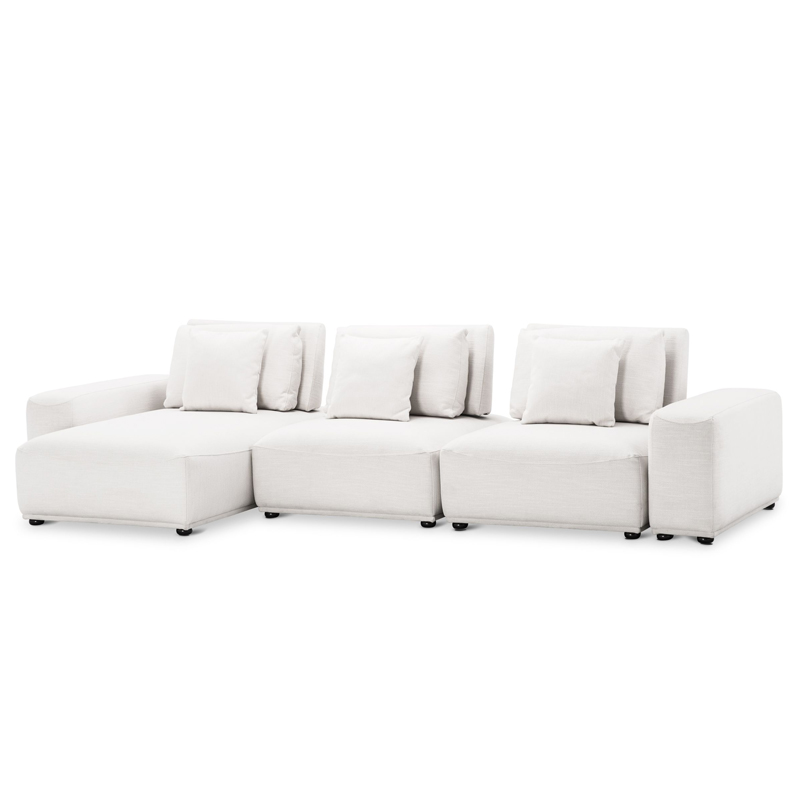 Диван Eichholtz Sofa Mondial Lounge white Белый Черный в Перми | Loft Concept 