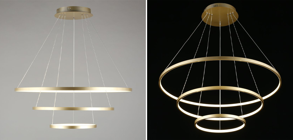 Люстра Ring Horizontal Trio Gold Люстра Ring Horizontal Trio Gold - Loft-Concept в Перми