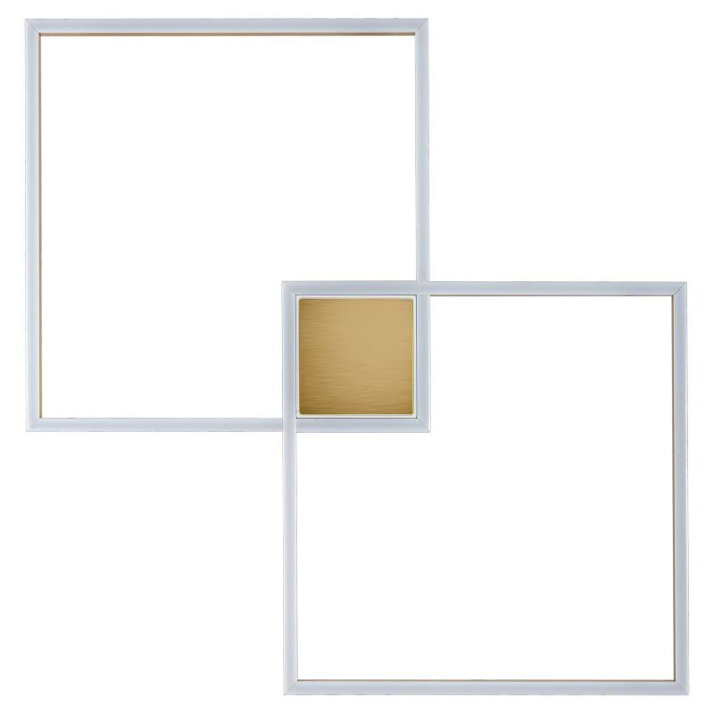 Потолочный светильник Squares Geometrical Shape Ceiling Light Золотой Белый в Перми | Loft Concept 