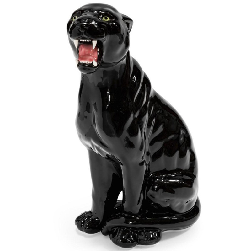 Статуэтка Abhika Leopard Dx Shiny Black Глянцевый черный в Перми | Loft Concept 