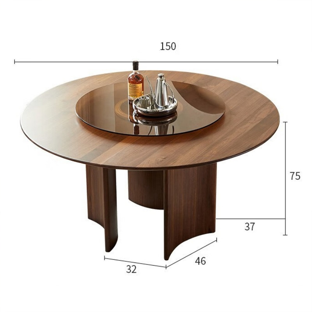 Стол обеденный круглый с двойной столешницей Walnut Wood Table Стол обеденный круглый с двойной столешницей Walnut Wood Table в Перми