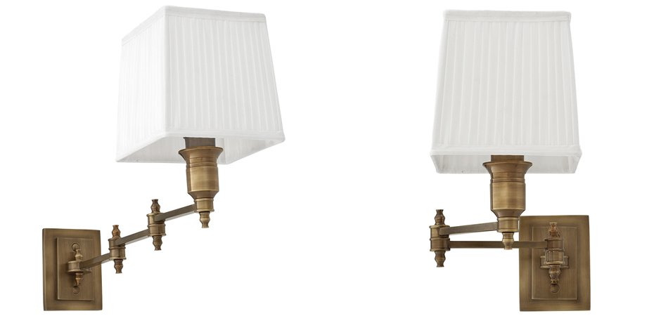 Бра Wall Lamp Lexington Swing Brass+White Бра Wall Lamp Lexington Swing Brass+White - Loft-Concept в Перми