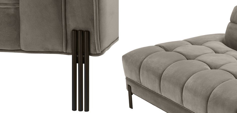 Кушетка Eichholtz Lounge Sofa Sienna Right greige Кушетка Eichholtz Lounge Sofa Sienna Right greige - Loft-Concept в Перми
