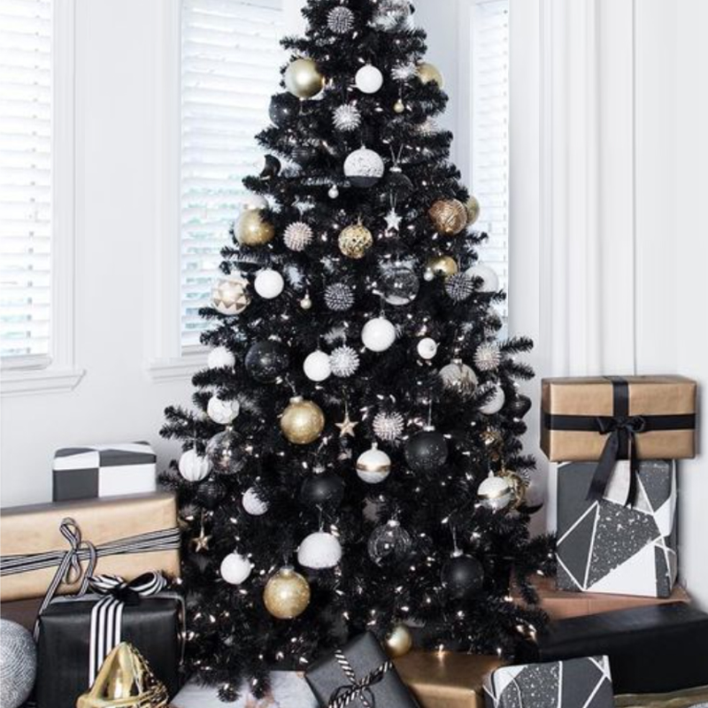 Дизайнерская Ель Christmas Tree Black and Gold Decor Черный Белый Золотой в Перми | Loft Concept 