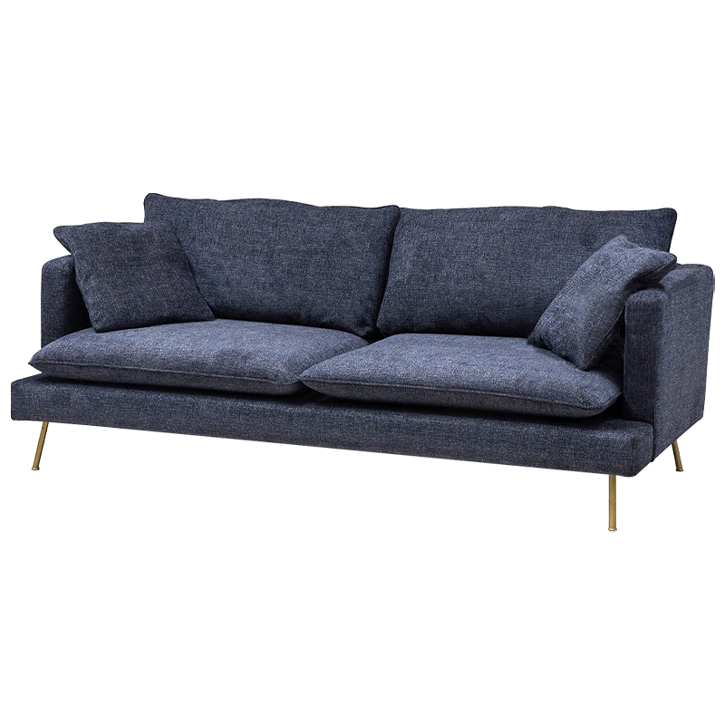 Диван Lambert Sofa Blue Синий Синий Золотой в Перми | Loft Concept 