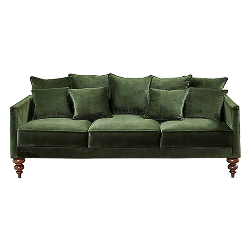 Диван Graceful Details Sofa Green Коричневый Зеленый в Перми | Loft Concept 