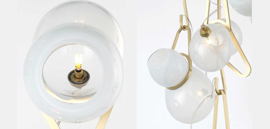 Люстра White glass trap Люстра White glass trap - Loft-Concept в Перми