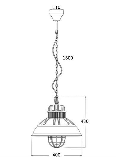 Подвесной светильник Loft Industrial Metal Cage Elder в Перми