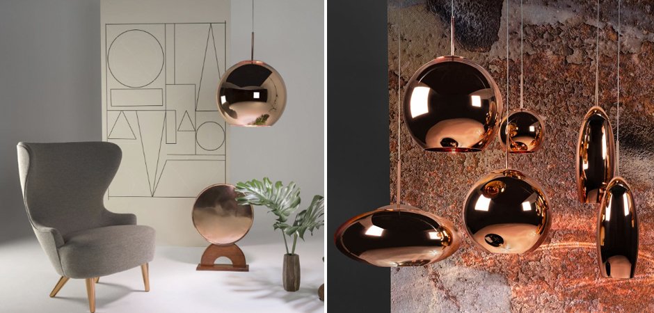 Люстра Tom Dixon Copper Wide Pendant Lamp Люстра Tom Dixon Copper Wide Pendant Lamp - Loft-Concept в Перми