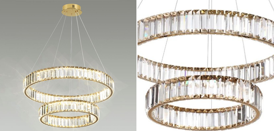 Люстра Хрустальная Ring Horizontal 2 кольца Люстра Хрустальная Ring Horizontal 2 кольца - Loft-Concept в Перми