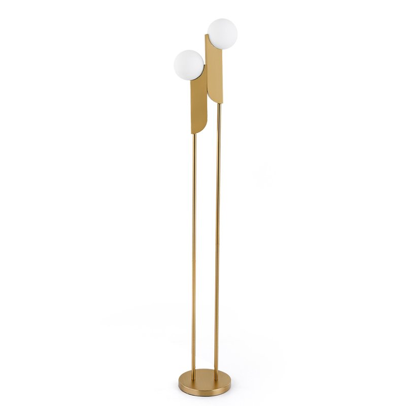 Торшер Two ball floor lamp Золотой в Перми | Loft Concept 