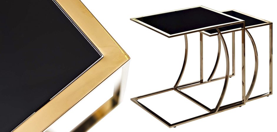 Приставной стол Metal Crescent Side Table Gold Приставной стол Metal Crescent Side Table Gold - Loft-Concept в Перми