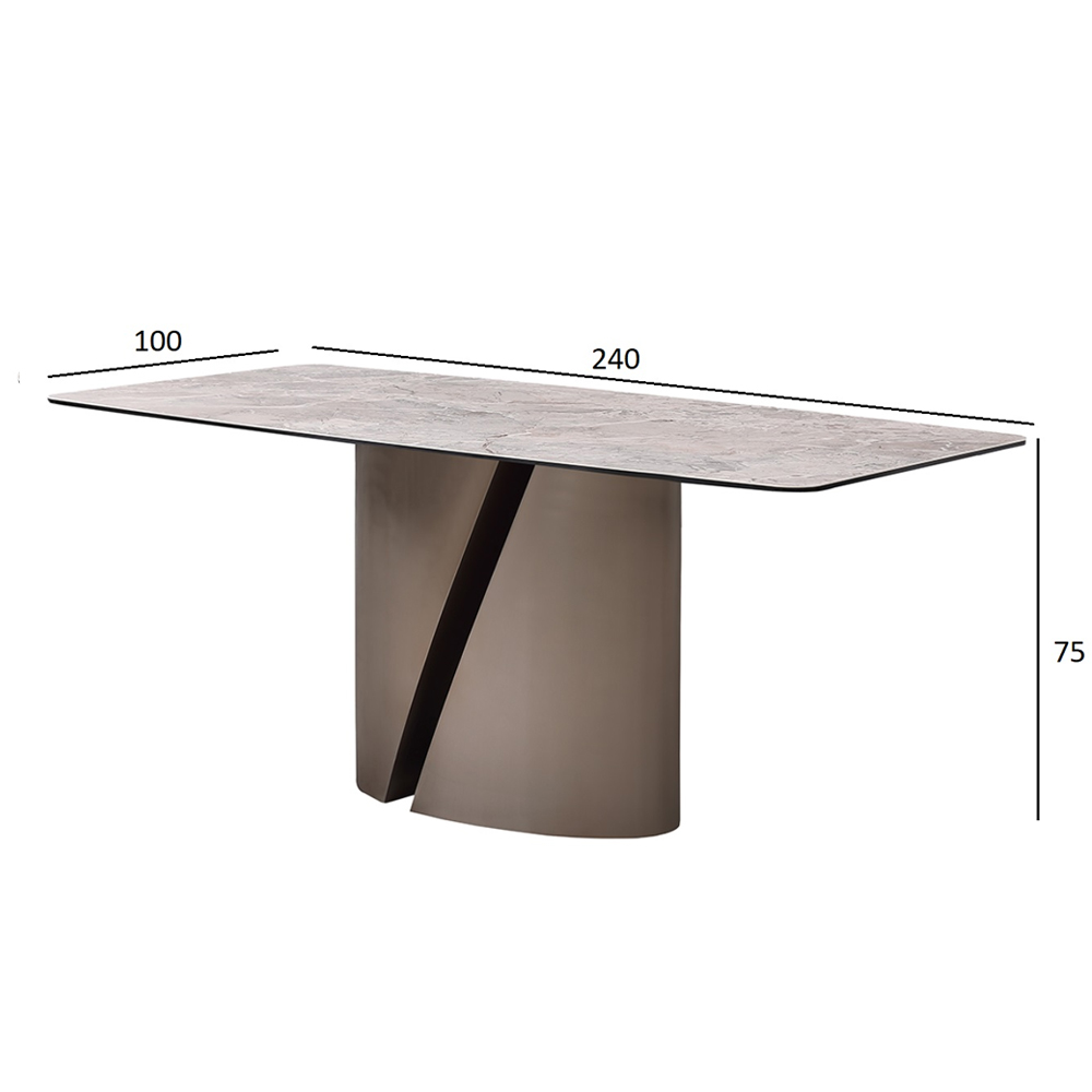 Стол обеденный керамический серый Servorios в Перми