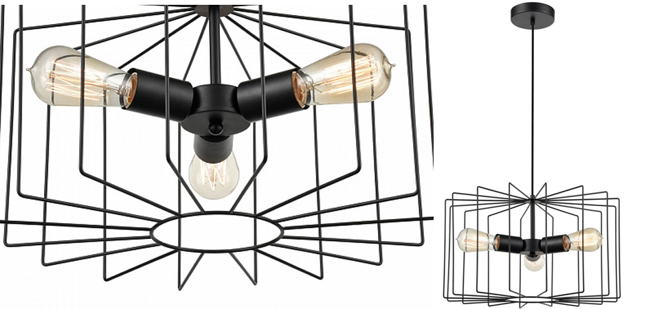 Люстра Cage Wire Color black Люстра Cage Wire Color black - Loft-Concept в Перми