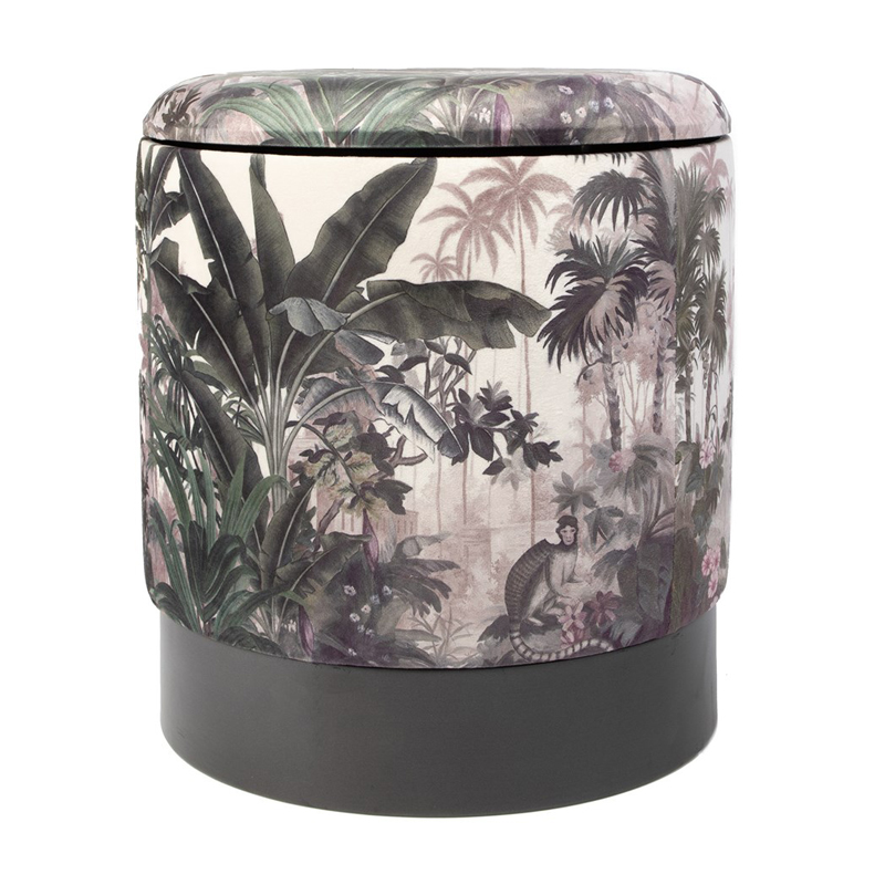 Пуф PUF Jungle Print rainforest Мульти Черный в Перми | Loft Concept 