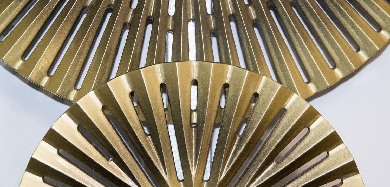 Арт-объект Apollo Brown and Gold Wall Plaque Disc gap 9 - фото №2