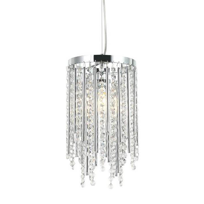 Подвесной светильник Crystal Wind Chimes Chrome Hanging Lamp Хром Прозрачный в Перми | Loft Concept 