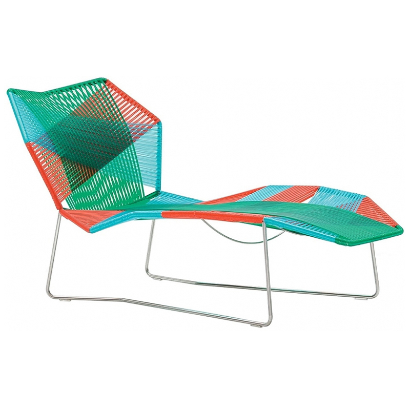 Шезлонг Moroso Chaise Longue Tropicalia Мульти Зеленый Красный Бирюзовый в Перми | Loft Concept 