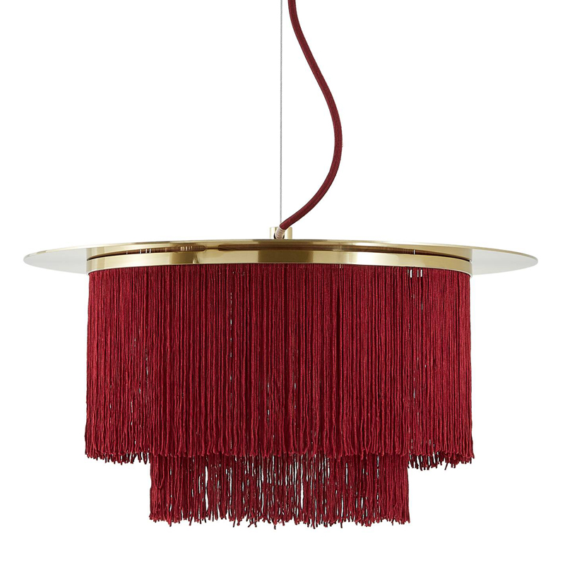 Люстра Houtique Chandelier Burgundy Бургундский красный Латунь в Перми | Loft Concept 