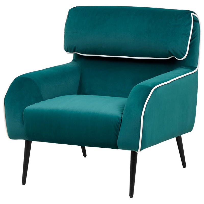 Кресло Basil Armchair Изумрудный Белый Черный в Перми | Loft Concept 