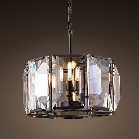 Люстра RH Harlow Crystal Round Chandelier 4 Черный в Перми | Loft Concept 