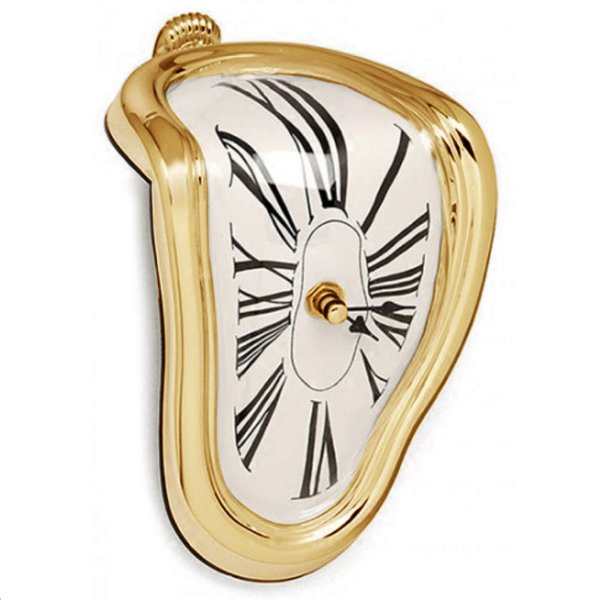 Часы Salvador Dali Soft Clock Gold Золотой Черный в Перми | Loft Concept 