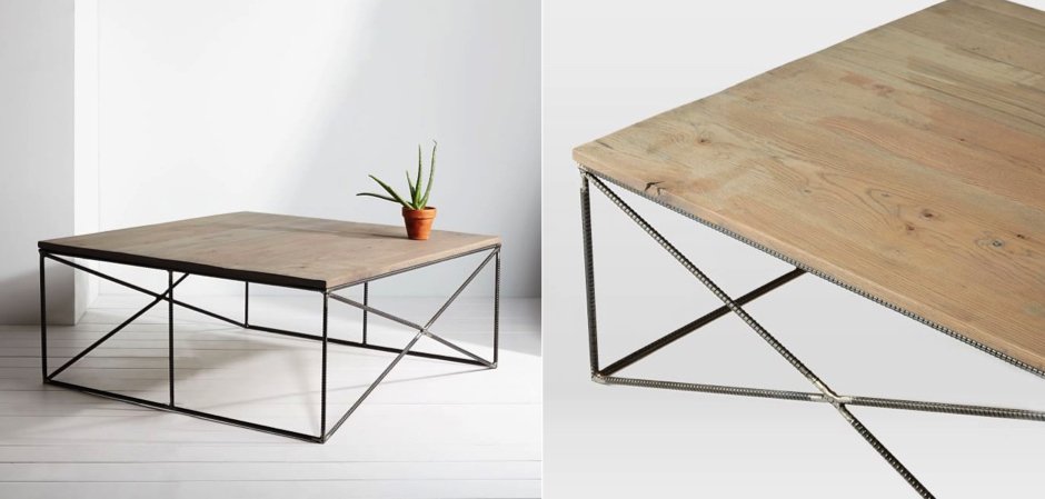 Журнальный стол Industrial Rust Fixtures Coffee Table Журнальный стол Industrial Rust Fixtures Coffee Table - Loft-Concept в Перми