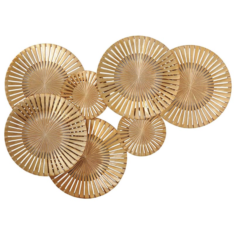 Арт-объект Apollo Gold Wall Plaque Disc gap 7 Золотой в Перми | Loft Concept 