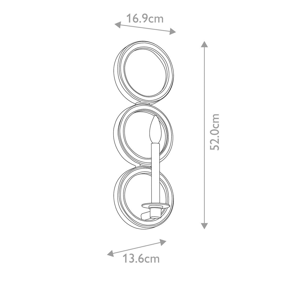 Бра в виде трех круглых зеркал Kichler в Перми