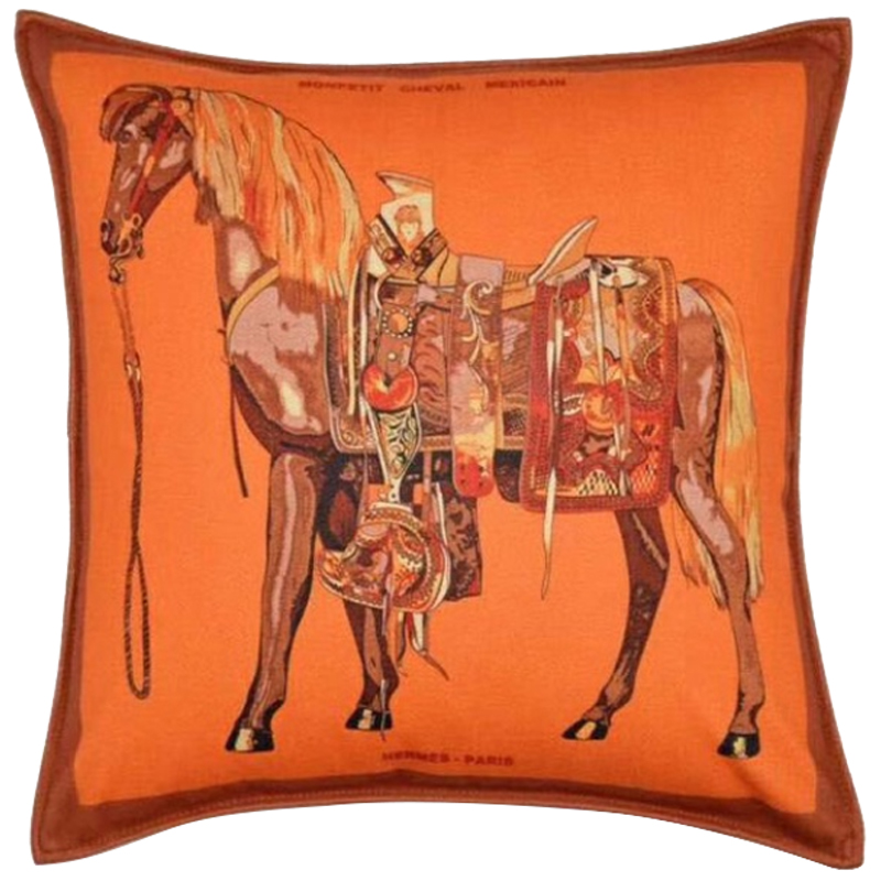 Декоративная подушка Hermes Horse 111  в Перми | Loft Concept 