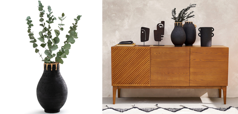 Ваза Ceramic Vase & Rattan D20 Ваза Ceramic Vase & Rattan D20 - Loft-Concept в Перми