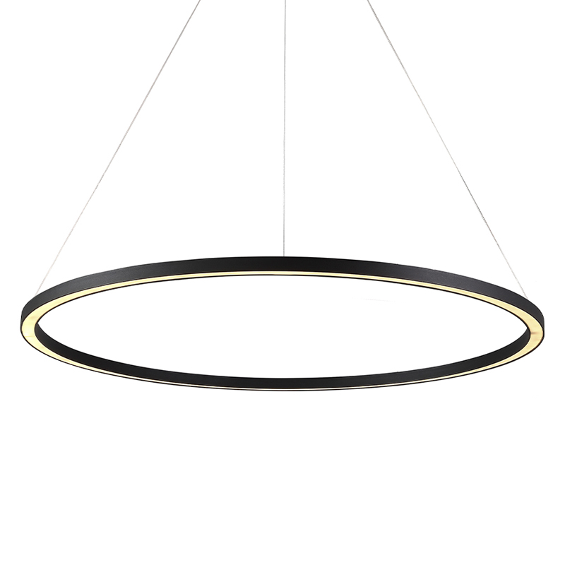 Люстра подвесная светодиодная кольцевая Ring Horizontal Черный Белый Золотой Люстра подвесная светодиодная кольцевая Ring Horizontal Черный Белый Золотой в Перми | Loft Concept