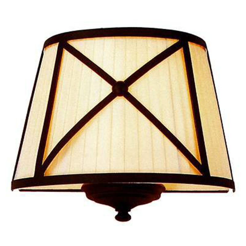 Бра Provence Lampshade Light Brown Wall Lamp Коричневый Бежевый в Перми | Loft Concept 