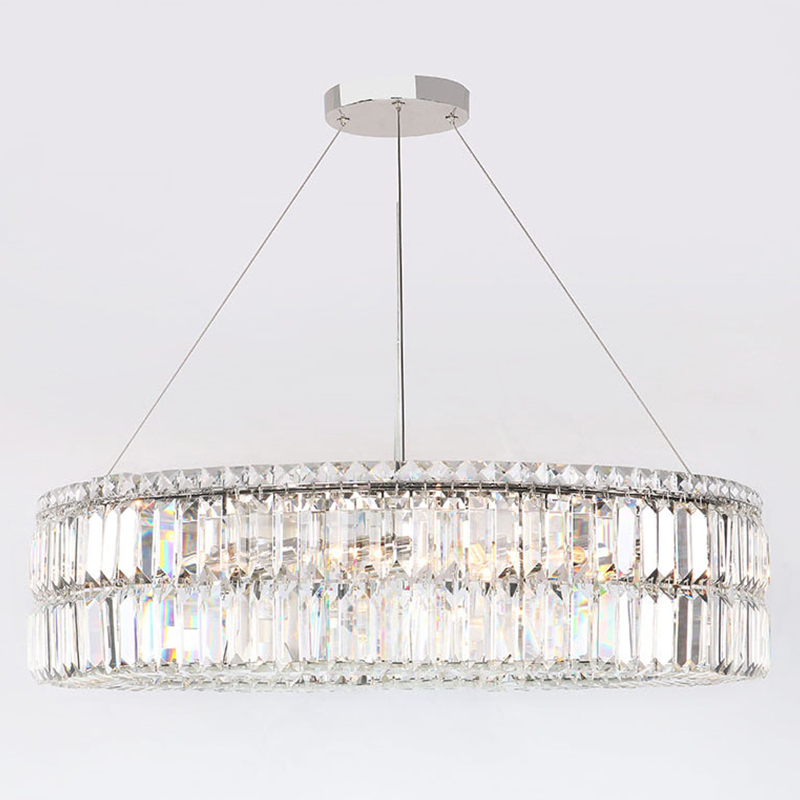 Люстра Darleen Crystal Nickel Chandelier 17 Никель Прозрачный (Transparent) в Перми | Loft Concept 