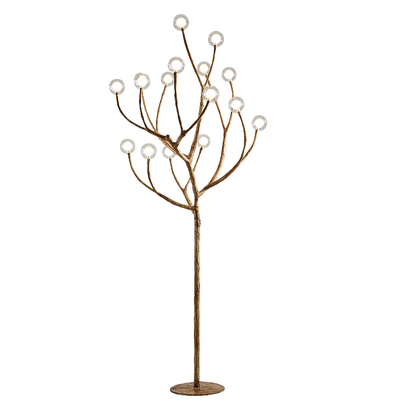 Торшер Tree branch Floor lamp Коричневый Белый в Перми | Loft Concept 