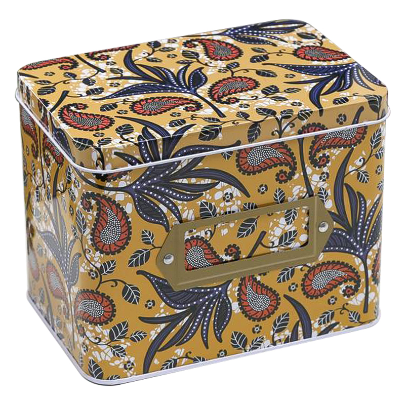 Шкатулка металлическая Paisley Leaves Colorful Metal Tea Box Мульти Шкатулка металлическая Paisley Leaves Colorful Metal Tea Box Мульти в Перми | Loft Concept