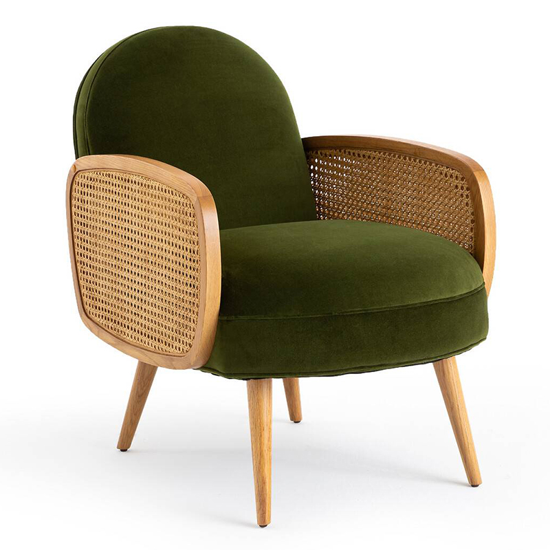 Кресло Morten Wicker Green Armchair Зеленый в Перми | Loft Concept 