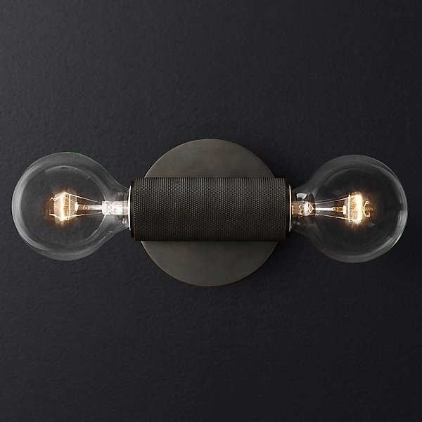 Бра RH Utilitaire Inline Sconce Black Темная бронза в Перми | Loft Concept 