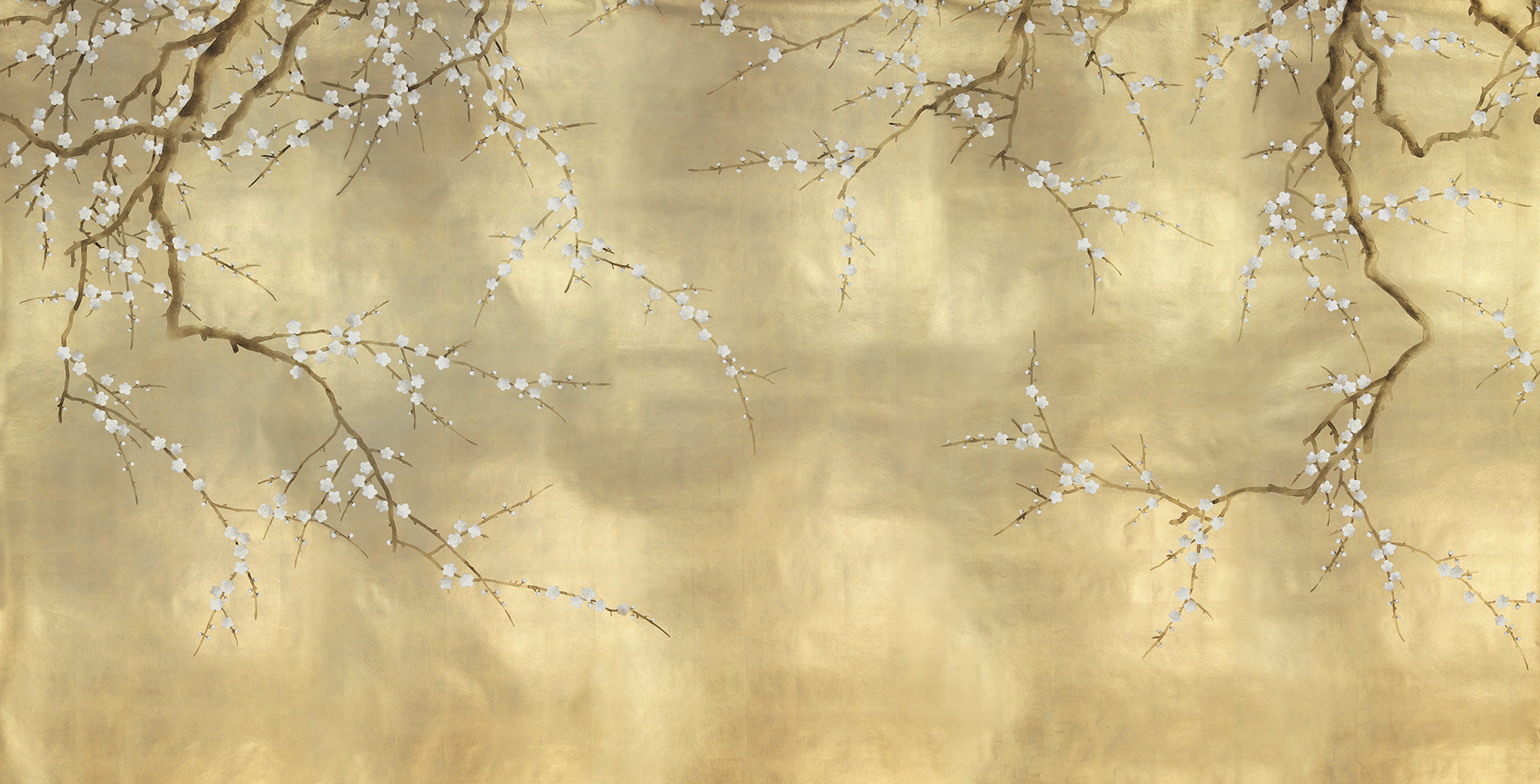 Обои ручная роспись Plum Blossom Colourway SC-231 on Krugerrand gilded paper Обои ручная роспись Plum Blossom Colourway SC-231 on Krugerrand gilded paper - постер Loft-Concept в Перми