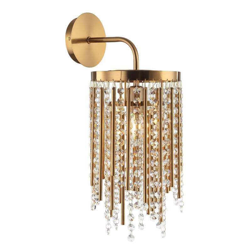 Бра Crystal Wind Chimes Bronze Wall Lamp Бронза Прозрачный в Перми | Loft Concept 