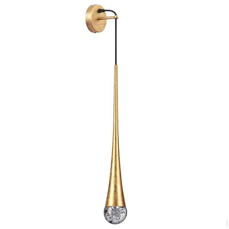 Бра Golden Drop Lamp Золотой Прозрачное Стекло в Перми | Loft Concept 