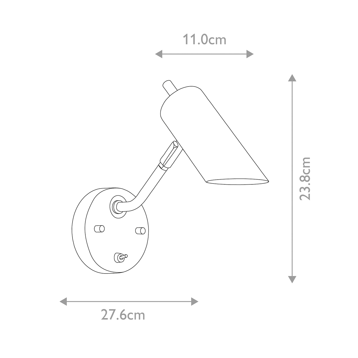 Бра с цилиндрическим плафоном и круглым основанием с выключателем Elstead Lighting в Перми